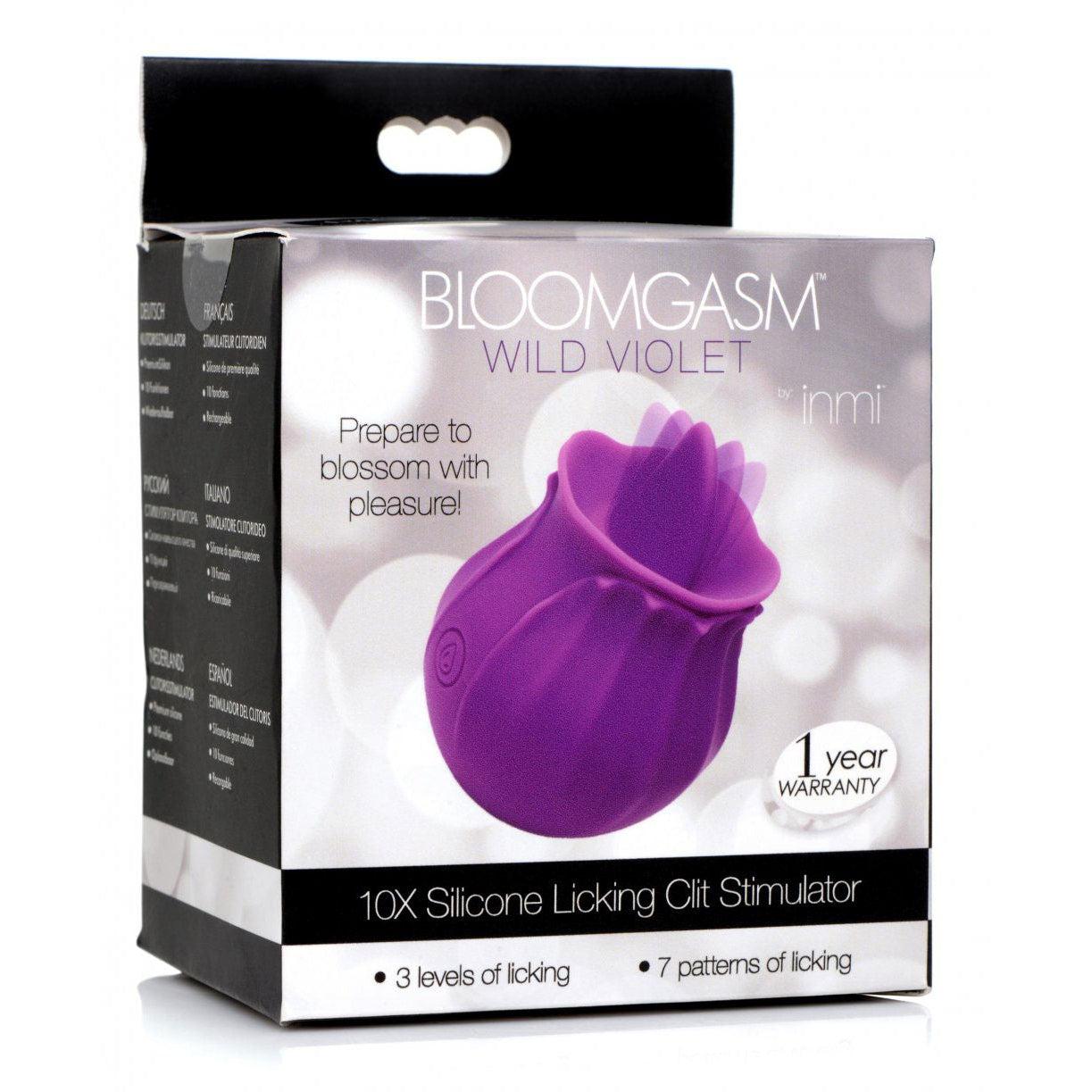 Inmi - Bloomgasm Wild Violet Licking Silicone  Stimulator - Violet