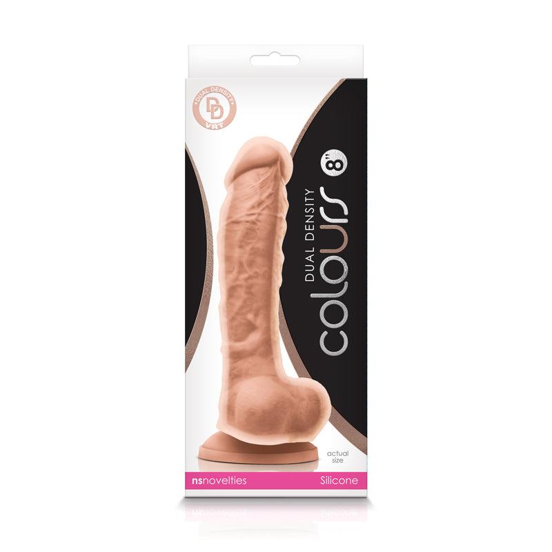 Colours - Dual Density - 8 Inch Dildo - White