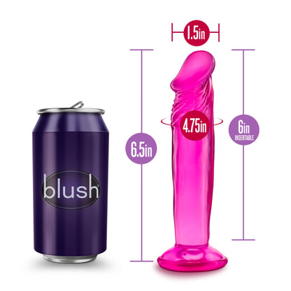 B Yours - Sweet n' Small 6 Inch Dildo With Suction Cup - Pink