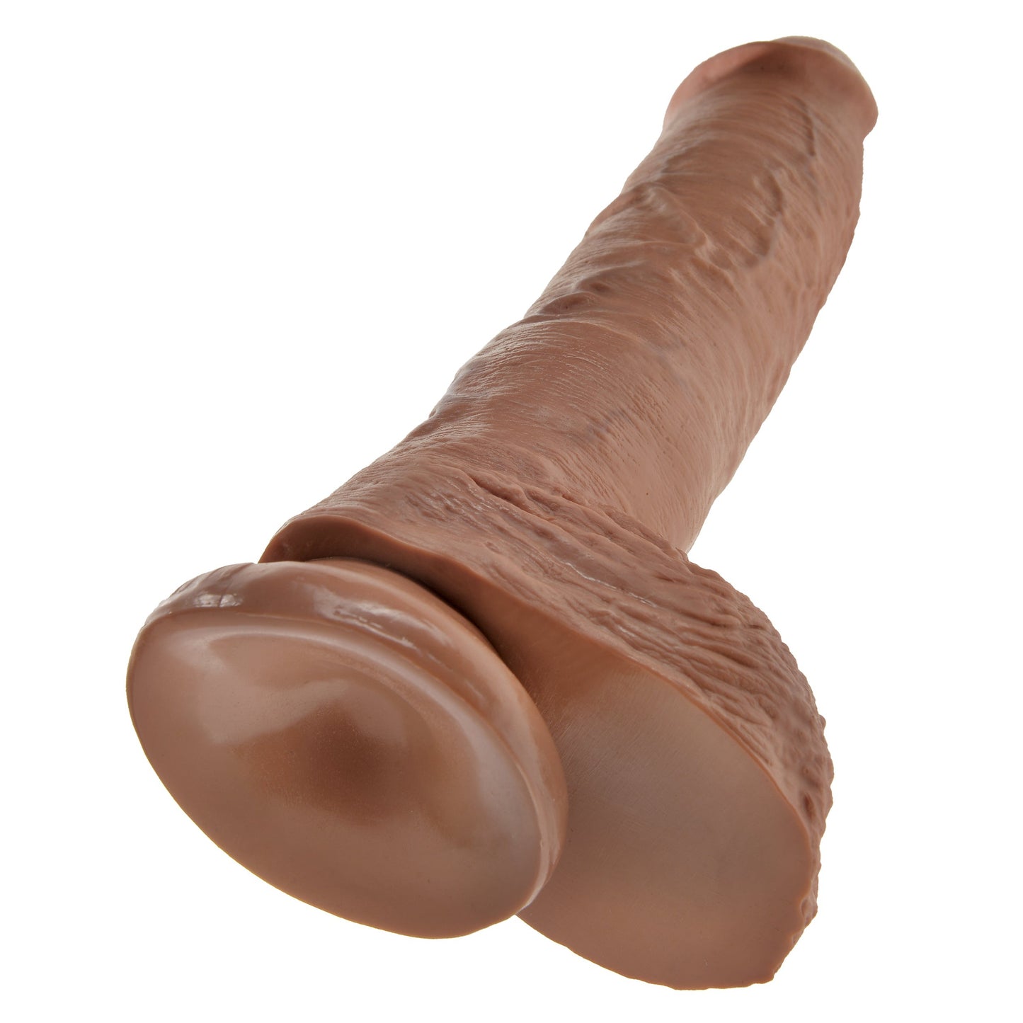 King Cock  10 Inch Cock With Balls  - Tan