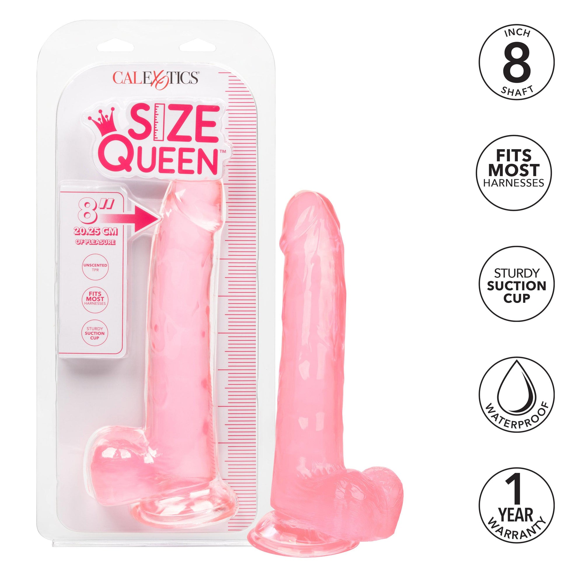 Size Queen 8 Inch - Pink