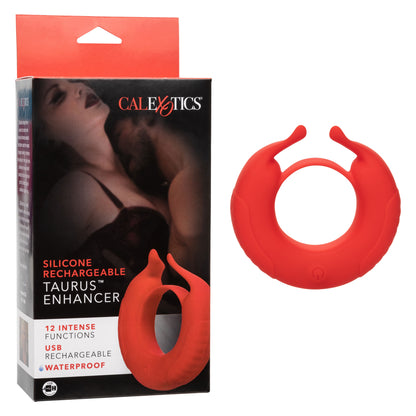 Silicone Rechargeable Taurus Enhancer - Red