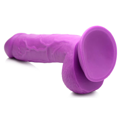 Pop Pecker 8.25 Inch Dildo With Balls - Purple