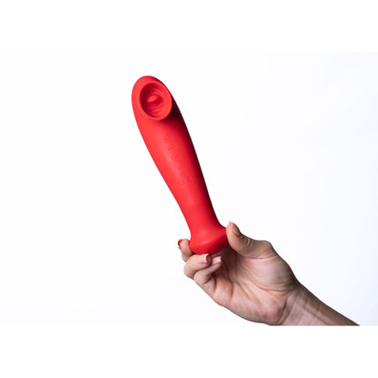 Destiny 15-Function Rechargeable Vibrating - Suction Wand - Cherry Red