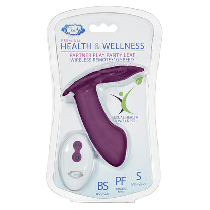 Partner Panty Leaf Vibrator With Remote Control -  Plum