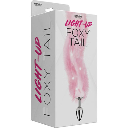 Foxy Tail - Light Up Faux Fur Butt Plug - Pink Plug - Pink