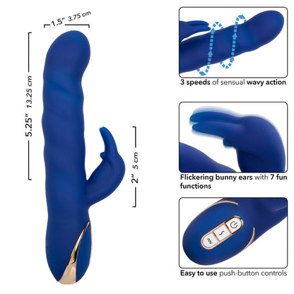 Jack Rabbit Signature Silicone Wave Motion Rabbit  - Blue