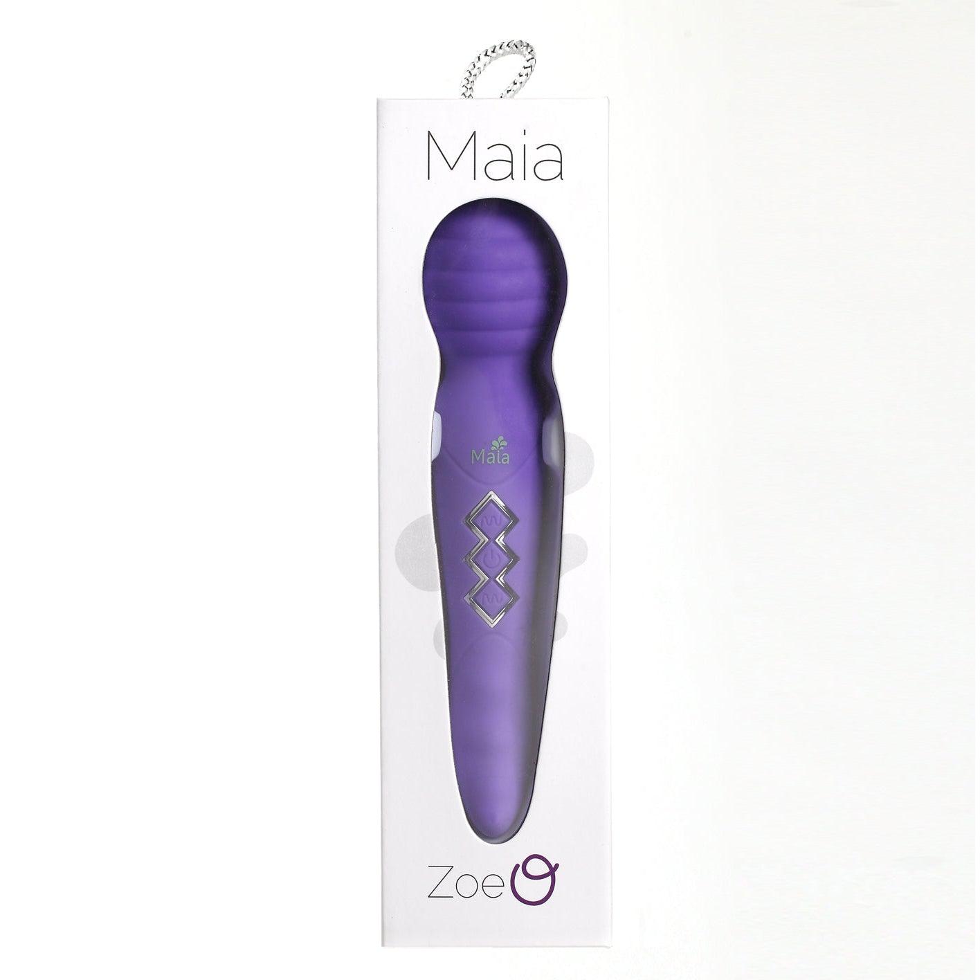 Zoe Twisty Dual Vibrating Pleasure Wand - Purple