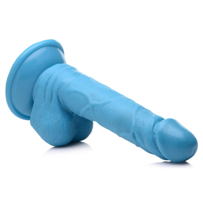 Pop Pecker 6.5 Inch Dildo With Balls - Blue