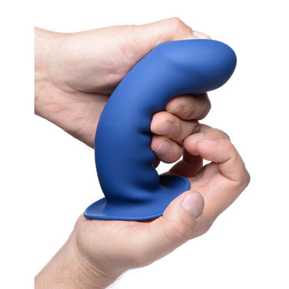 Squeezable Thick Phallic Dildo - Blue