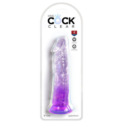 King Cock Clear 8 Inch - Purple