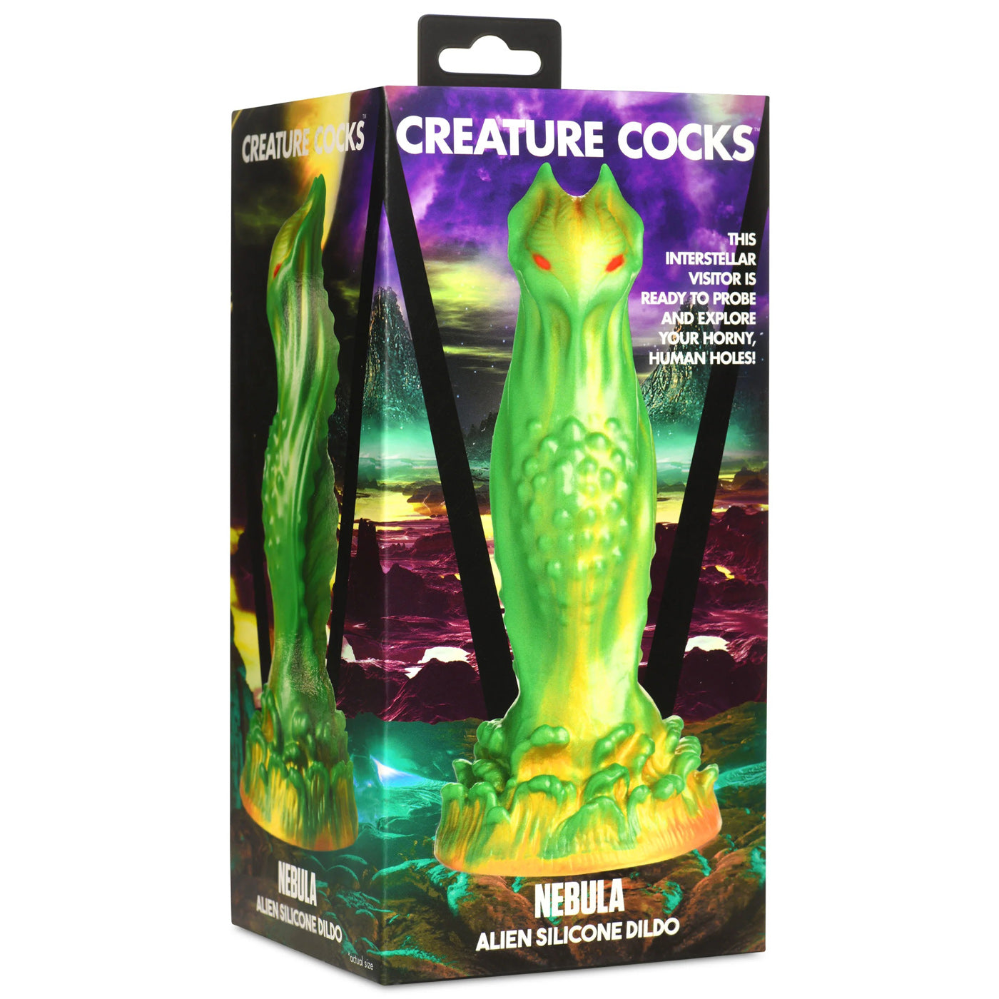 Nebula Alien Silicone Dildo - Green