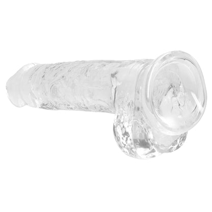 8 Inch Realistic Dildo With Balls - Translucent