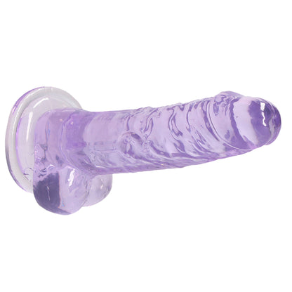 7 Inch Realistic Dildo With Balls - Purple