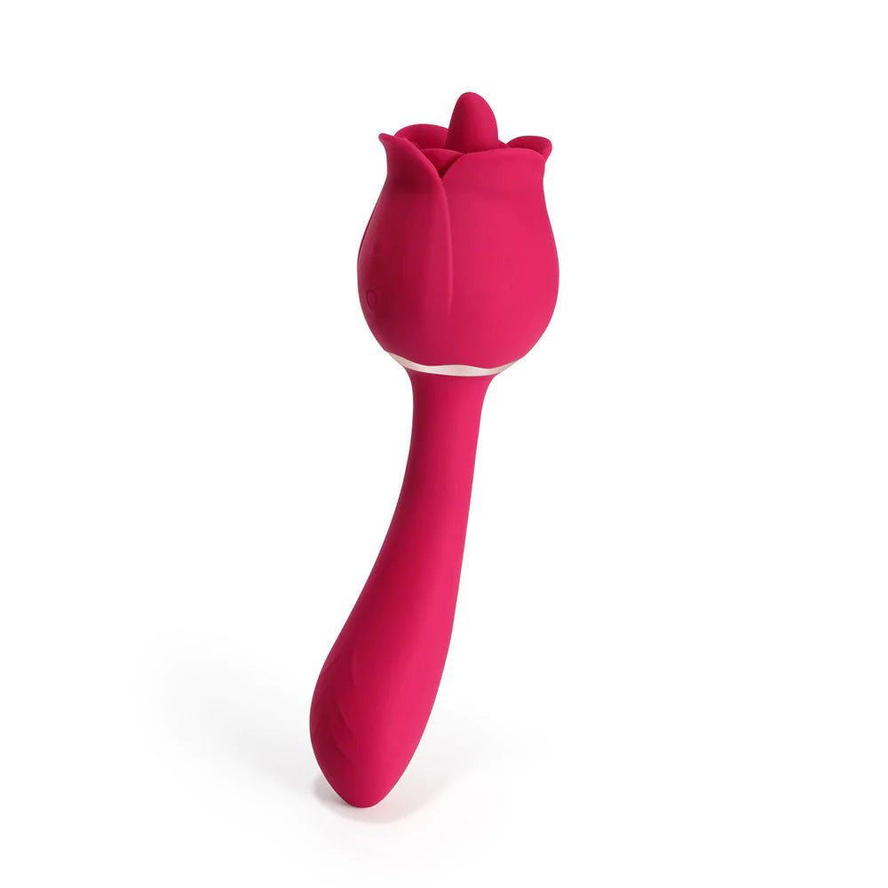 Rhea - the Rose Clit Licking Tongue Vibrator and G Spot Massager - Pink