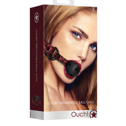 Breathable Luxury Ball Gag - Burgundy