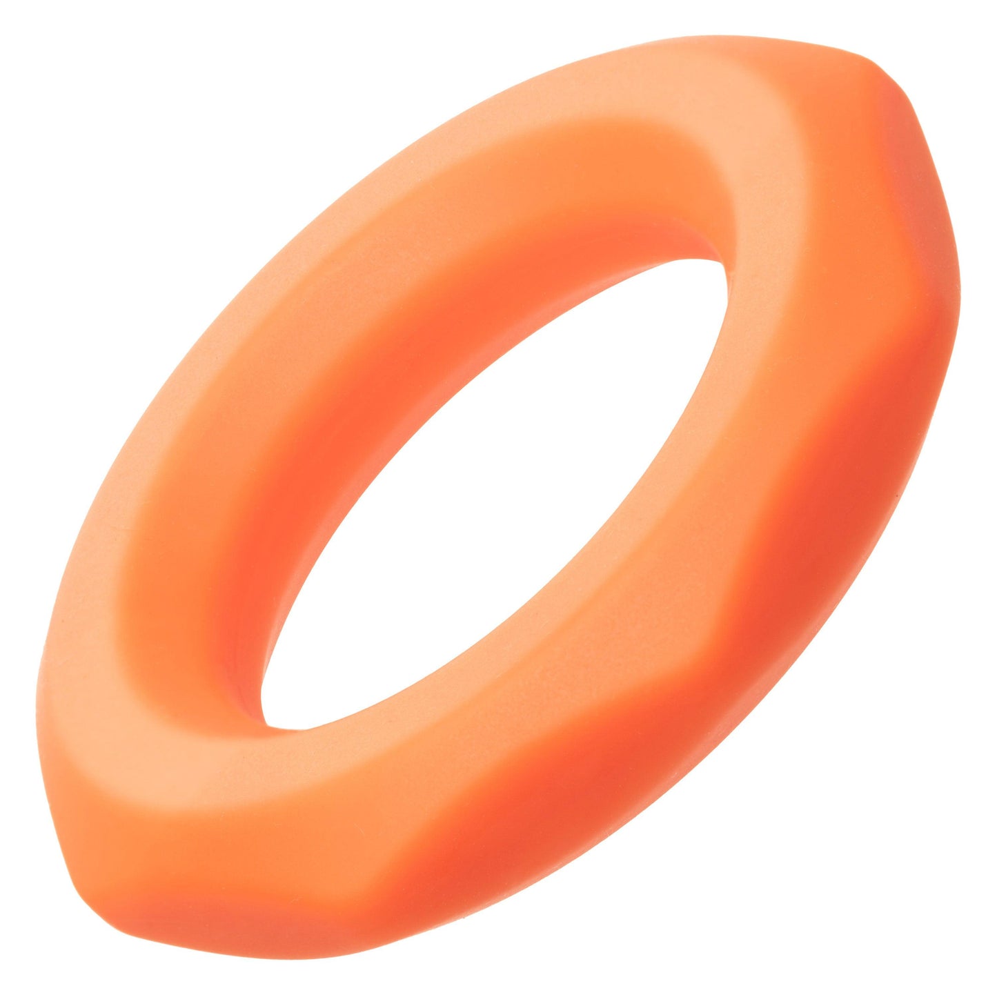 Alpha Liquid Silicone Sexagon Ring - Orange