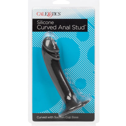 Silicone Curved Anal Stud - Black