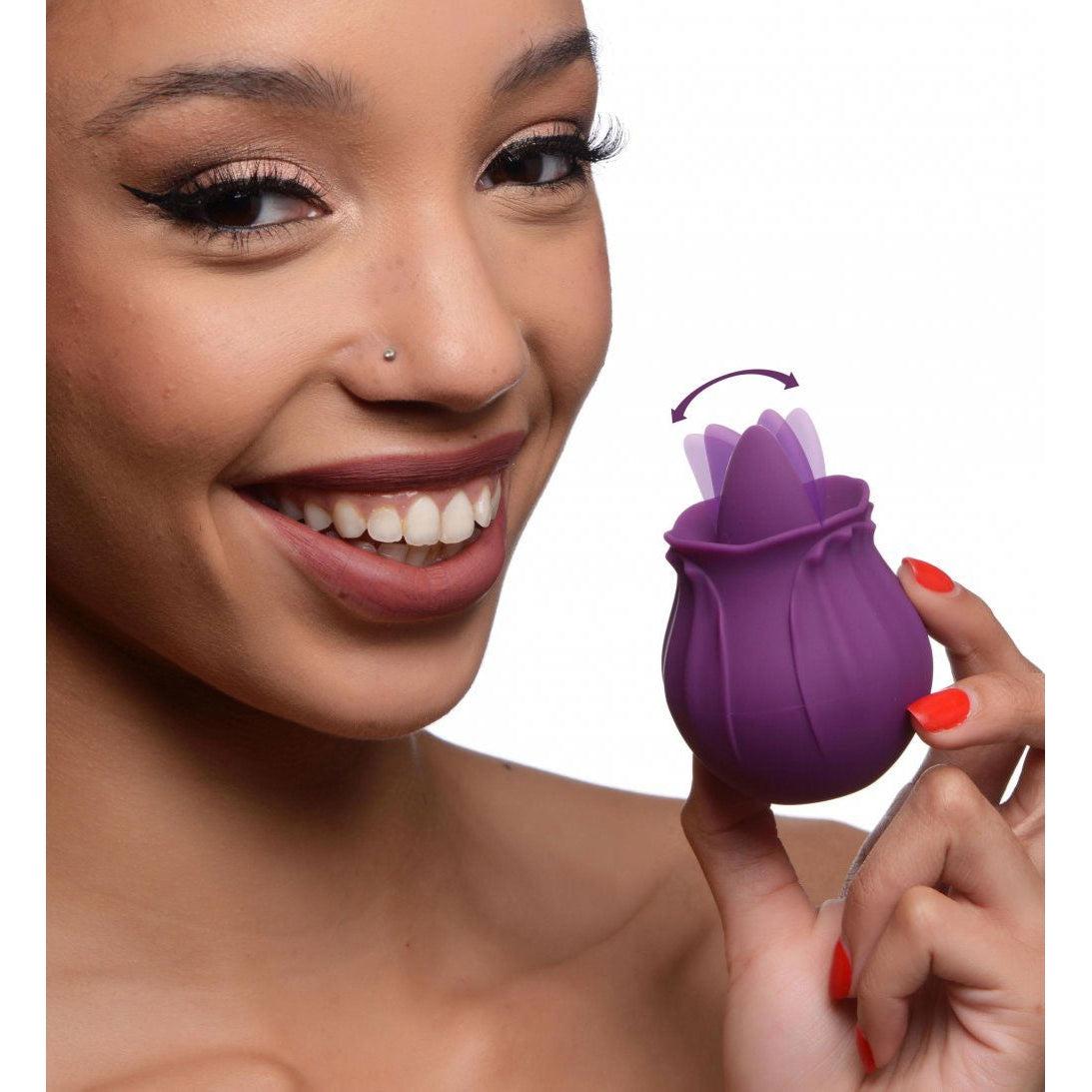 Inmi - Bloomgasm Wild Violet Licking Silicone  Stimulator - Violet