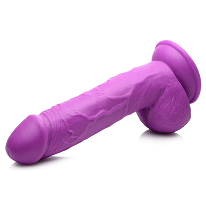 Pop Pecker 8.25 Inch Dildo With Balls - Purple