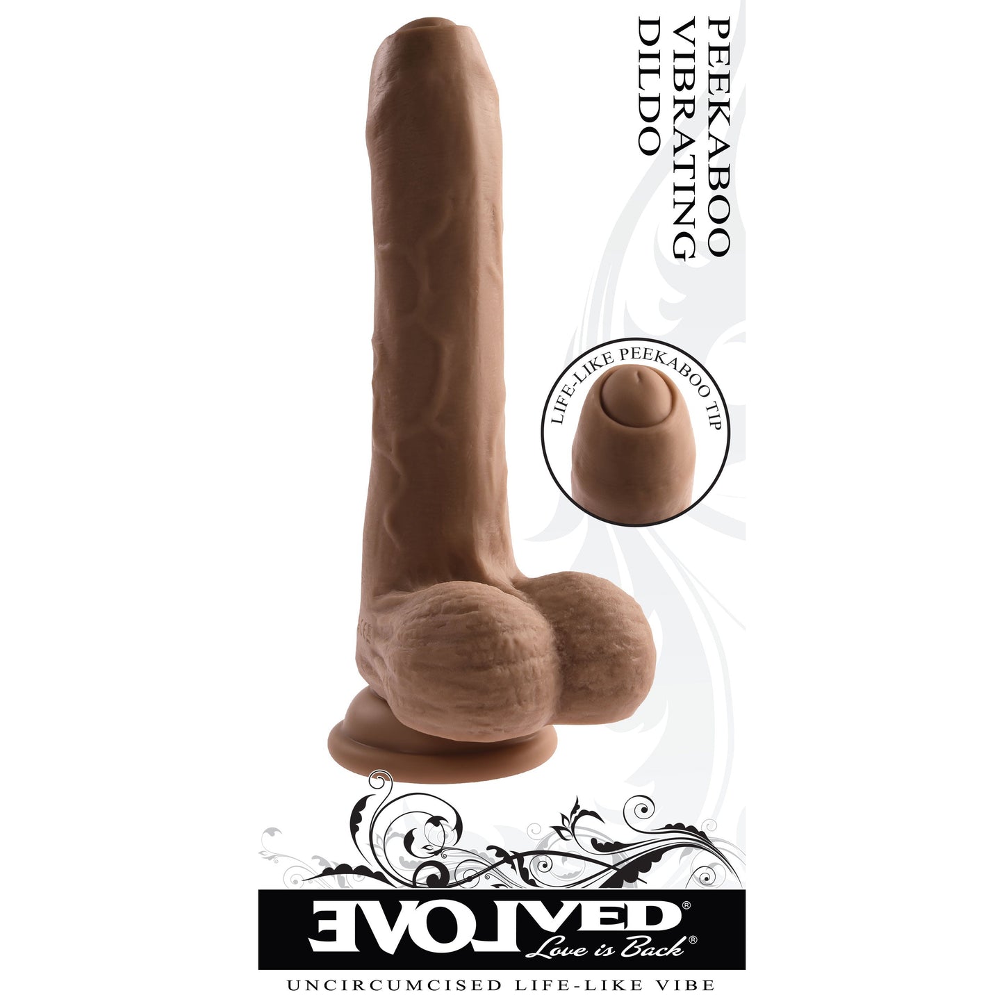 Peek a Boo Vibrating Dildo - Dark