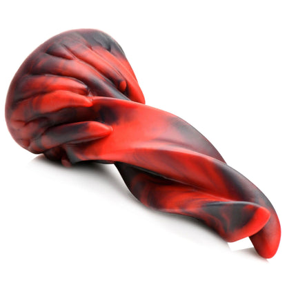 Hell Kiss Twisted Tongues Silicone Dildo - Red