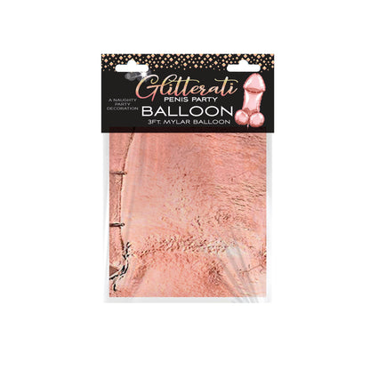 Glitterati Penis Party Balloon - Rose Gold