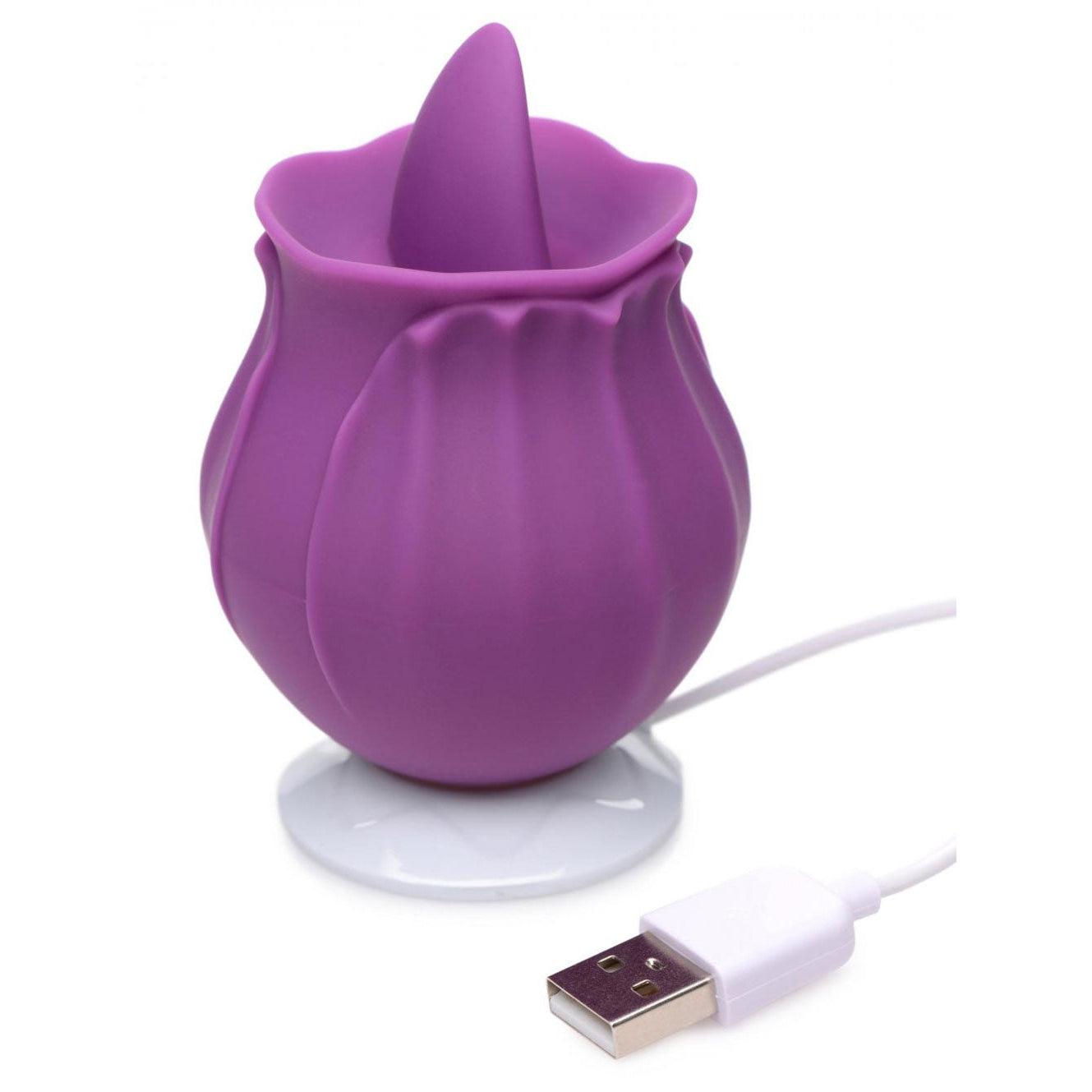 Inmi - Bloomgasm Wild Violet Licking Silicone  Stimulator - Violet