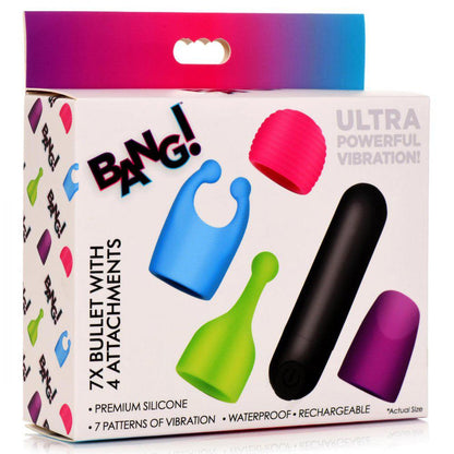 Bang - Rechargeable Bullet With 4 Attachments