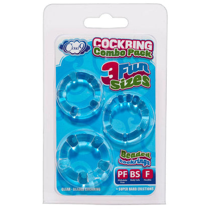 Cockring Combo Beaded - Clear