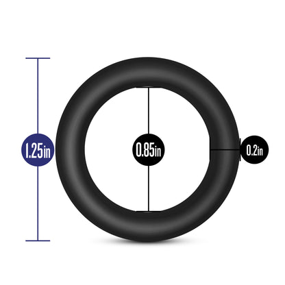 Performance - Vs2 Pure Premium Silicone Cockrings - Small - Black